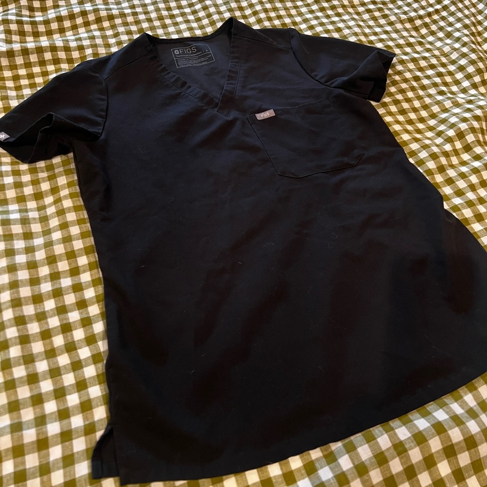 Figs Technical Collection Black Catarina Scrub Top